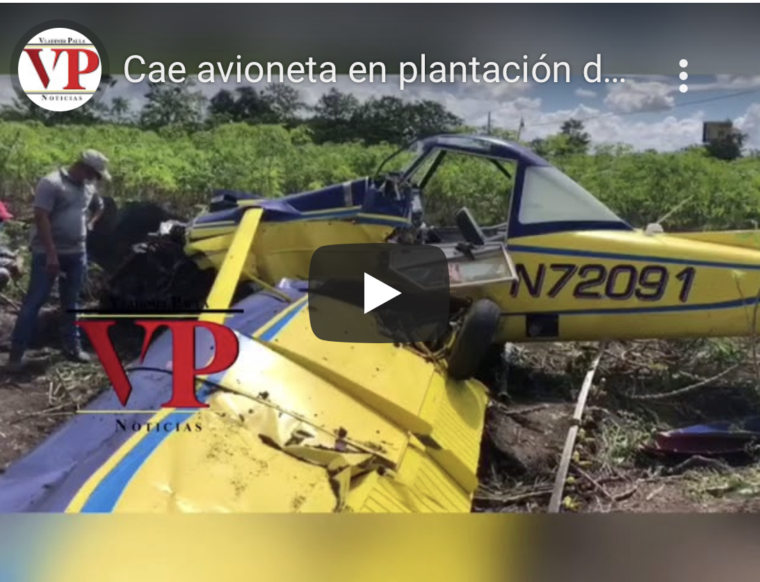 Cae avioneta en plantación de yuca en Cenovi