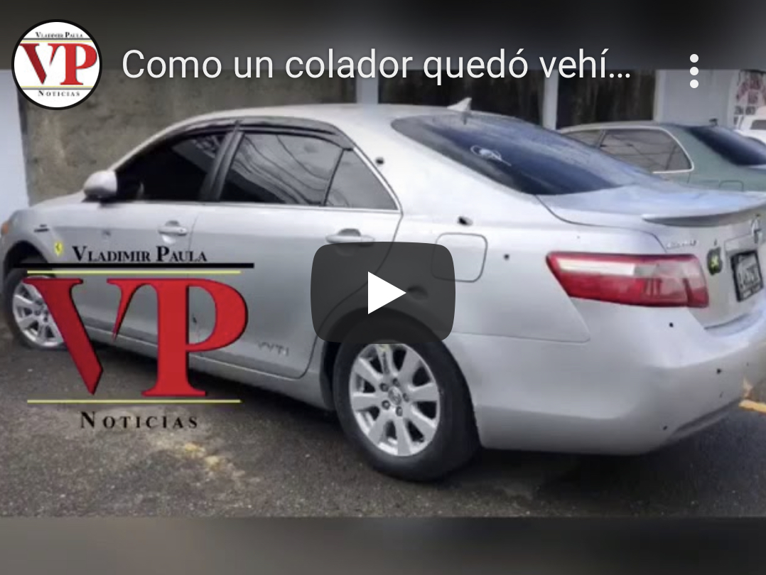 Como un colador quedó vehículo que se encontraba en la zona donde se registró tiroteo en sector San Martín