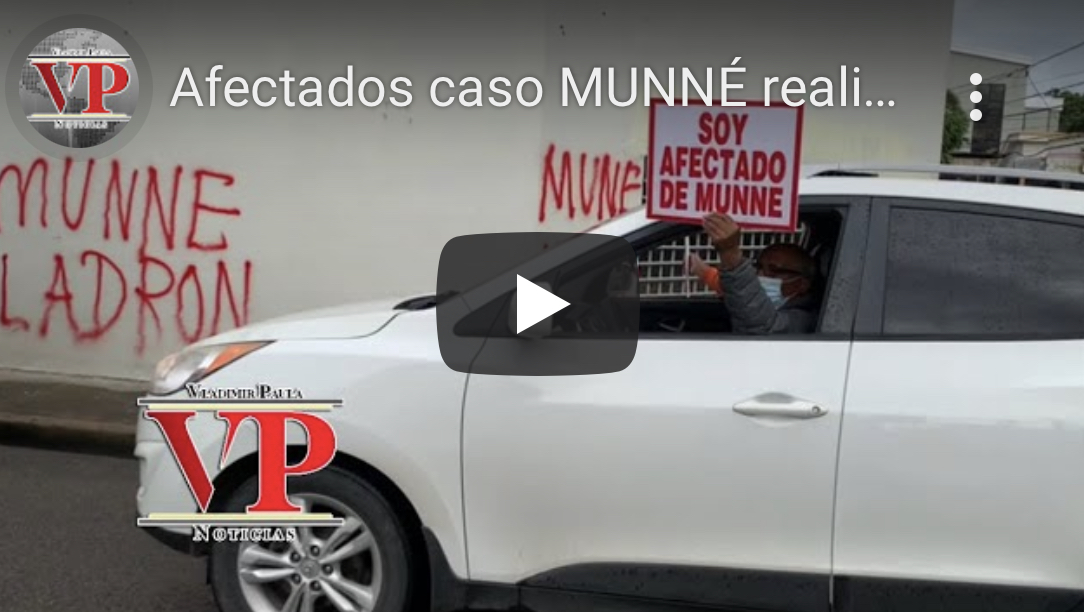 Afectados caso MUNNÉ realizan bocinazo exigiendo le devuelvan su dinero