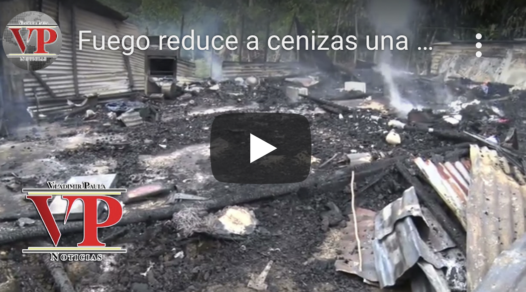 Fuego reduce a cenizas una vivienda en comunidad Las Guásumas
