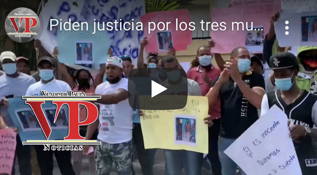 Piden justicia por los tres muertos de Guaraguao y puesta en libertad de acusado de quemar vehículo PN