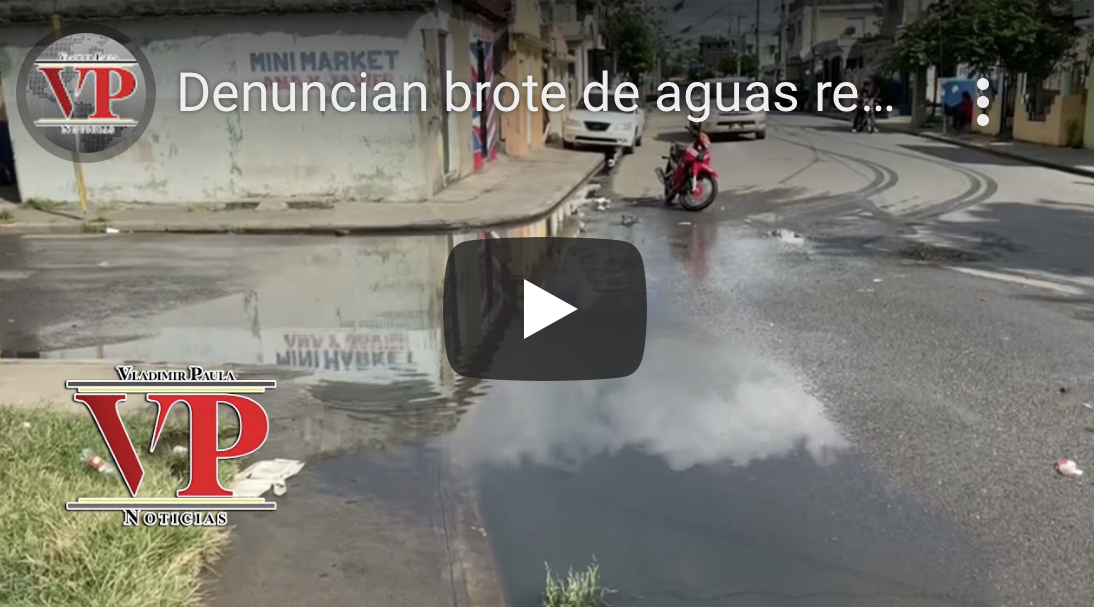 Denuncian brote de aguas residuales en sector San Martin SFM