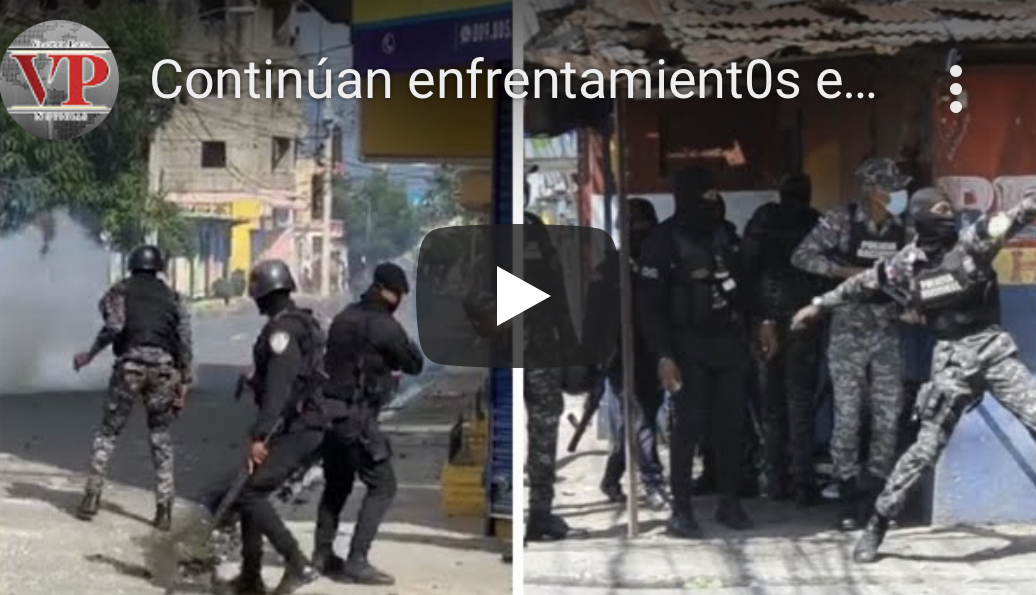 Continúan enfrentamientos entre policías y manifestantes en sector San Martín SFM