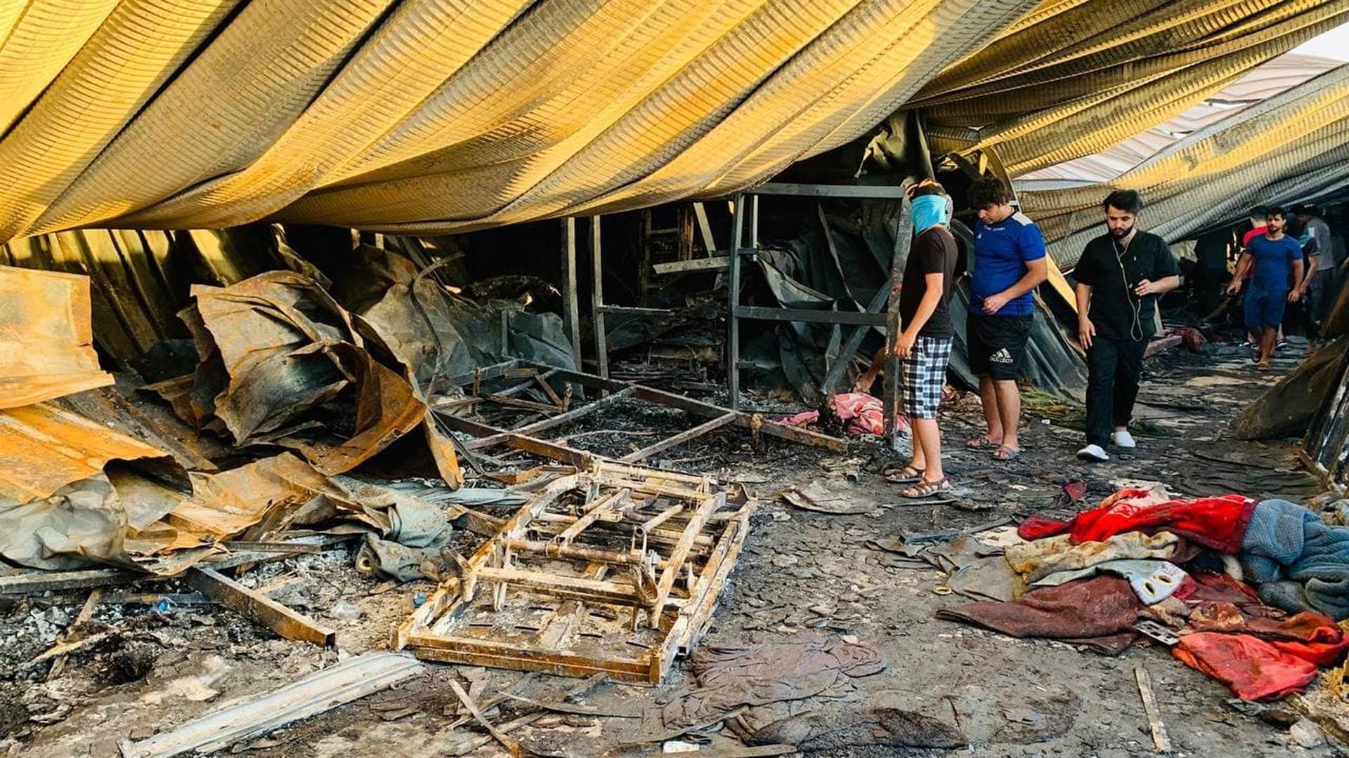 Al menos 64 muertos por un incendio en un hospital para la covid-19 en Irak