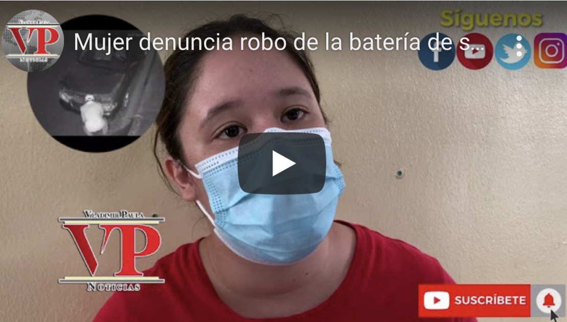Mujer denuncia robo de la batería de su vehículo en SFM; cámara de vigilancia captó el momento