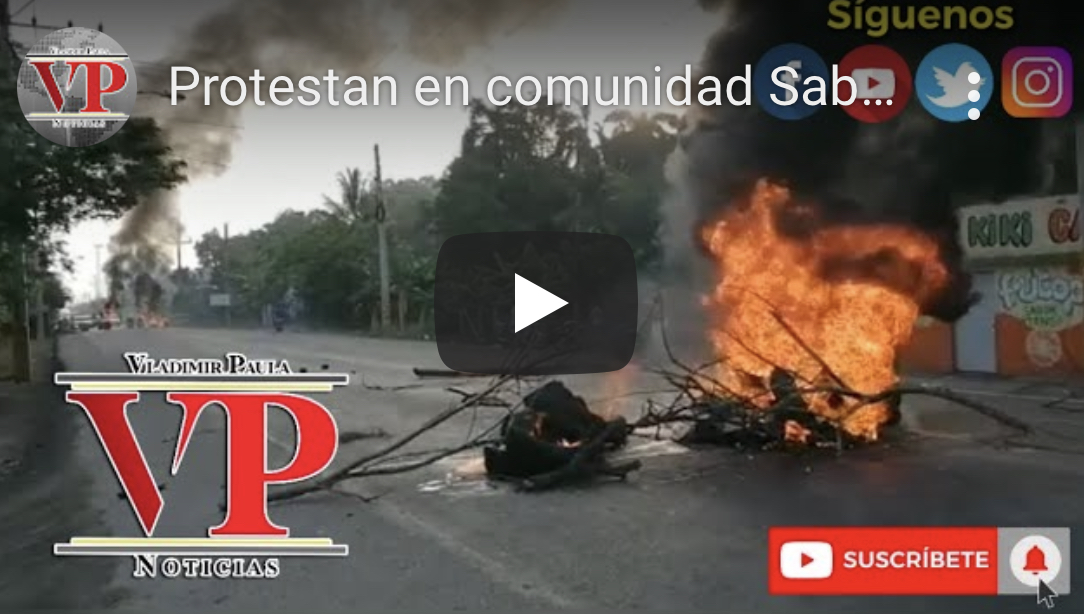 Protestan en comunidad Sabana Rey de Cenoví exigiendo arreglo de calle