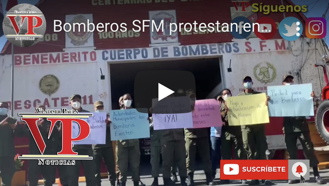 Bomberos de SFM protestan en demanda de diversas reivindicaciones