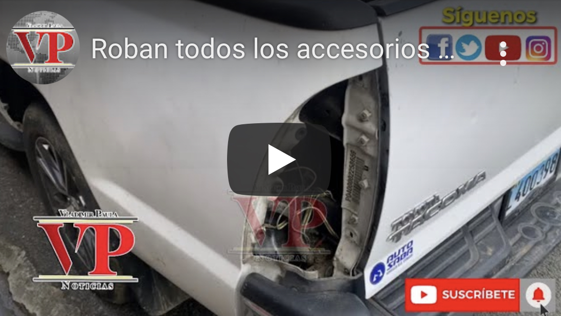 Roban todos los accesorios de una camioneta estacionada en SFM