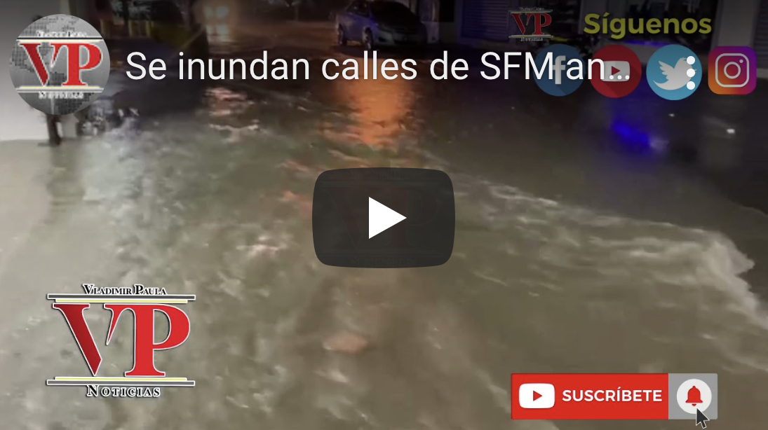 Se inundan calles de SFM ante torrencial aguacero