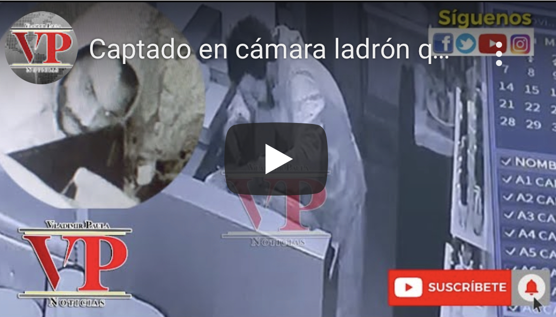Captado en cámara ladrón que tiene en zozobra a tiendas Plaza Juan Pablo Duarte SFM