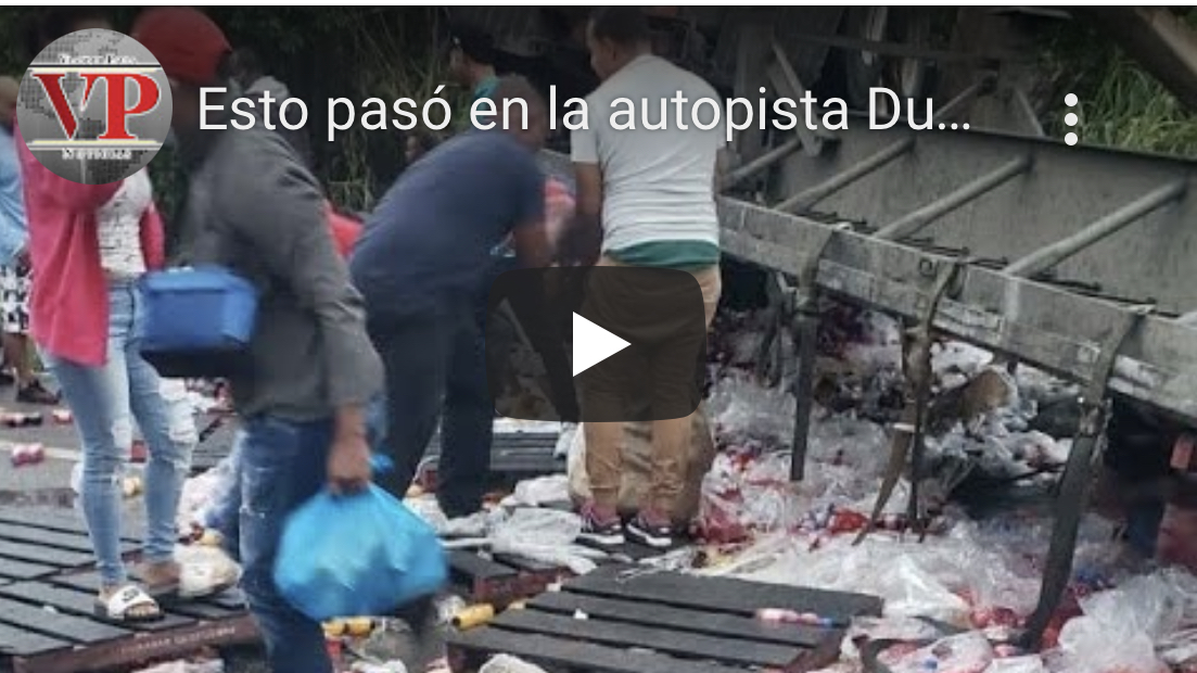 Roban mercancías de patana que se accidentó en la autopista Duarte tramo El Pino-La Vega