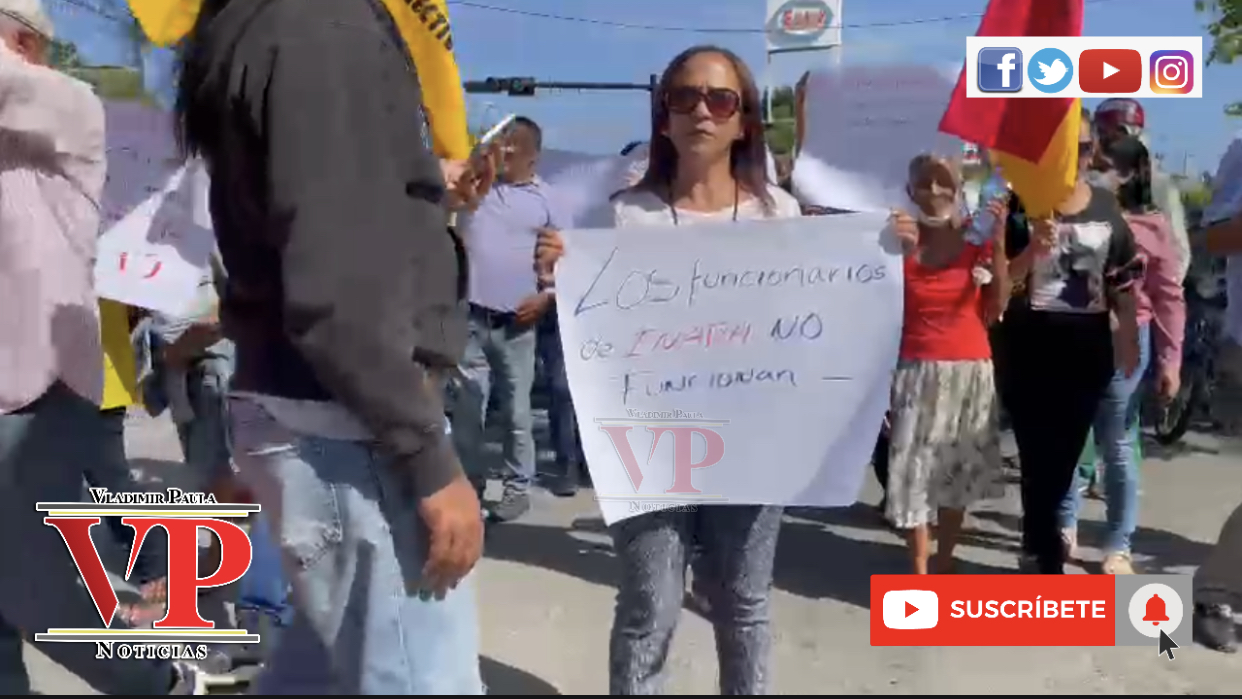 Piquetean oficina de INAPA exigiendo agua para Urb. Los Maestros SFM