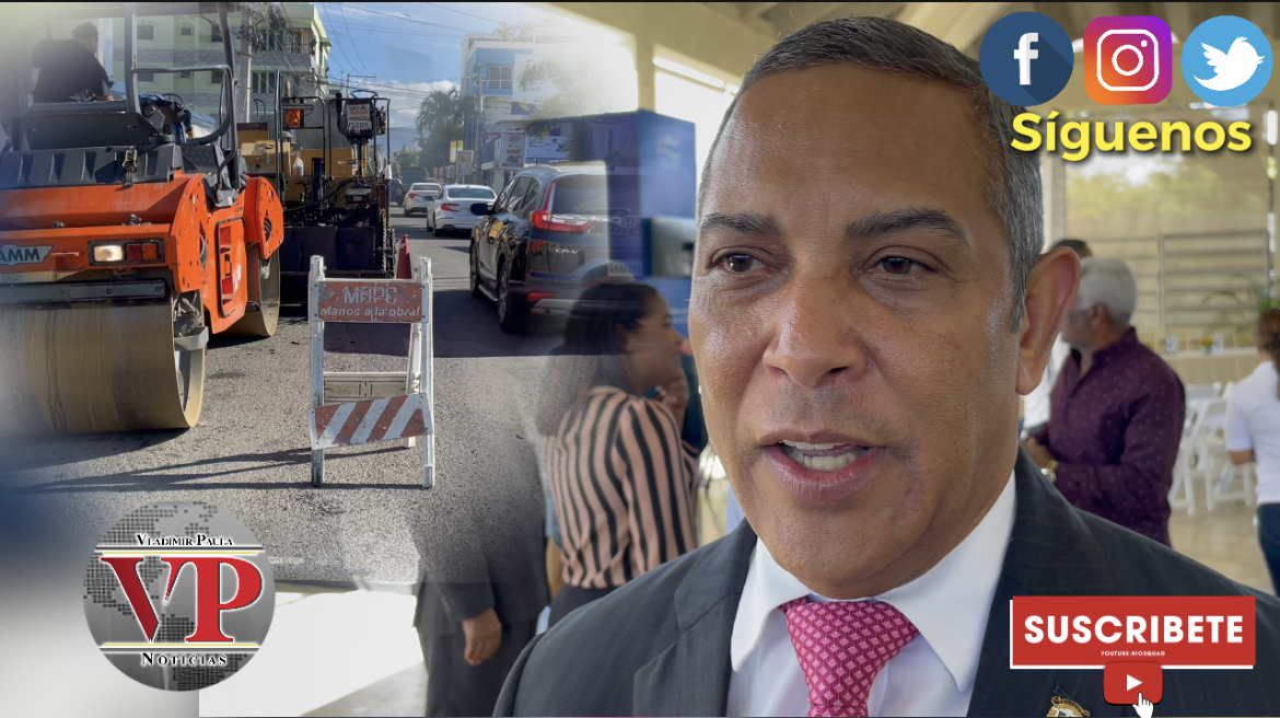 Senador resalta plan de asfaltado y obras gobierno construye en SFM