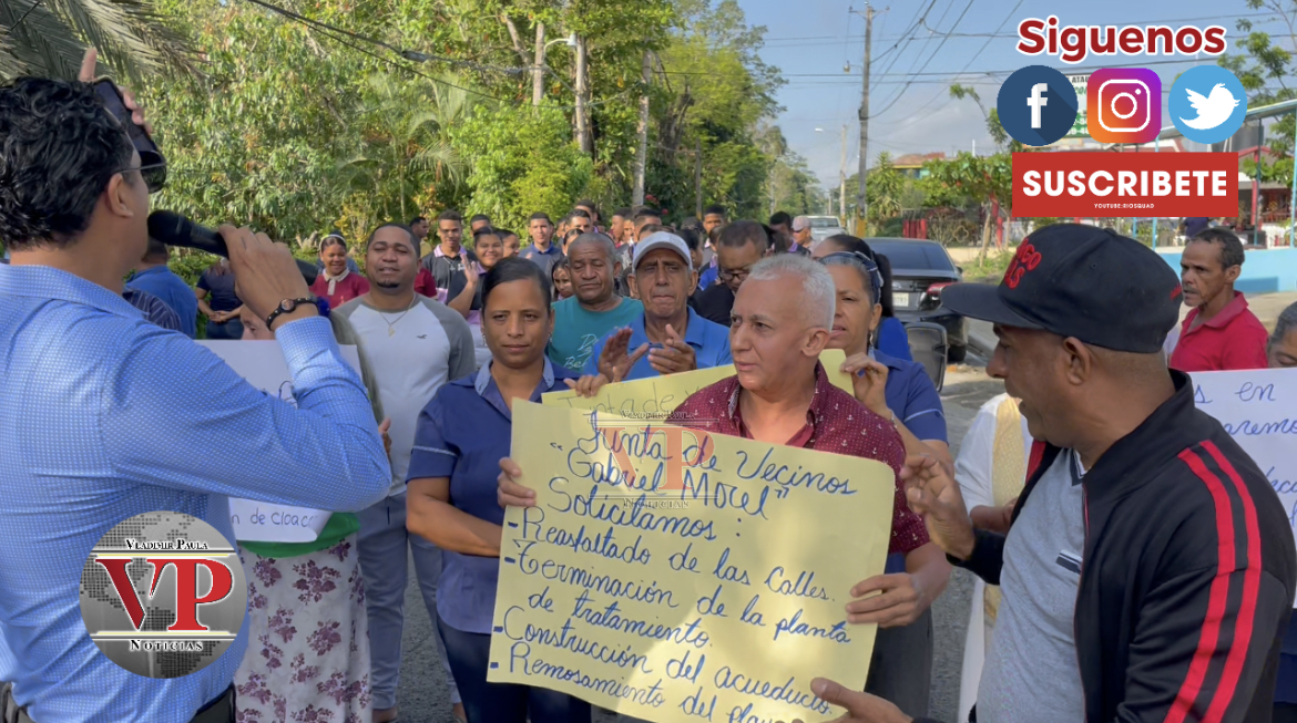 Realizan caminata protesta en Distrito Municipal La Peña