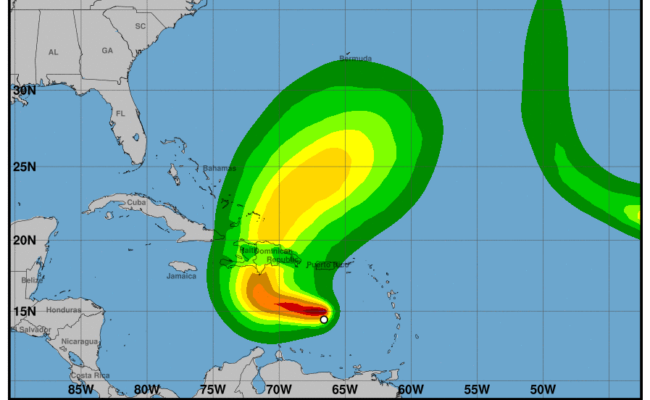 Tormenta Franklin está a 55 km de la Isla Saona y a 420 km de Santo Domingo