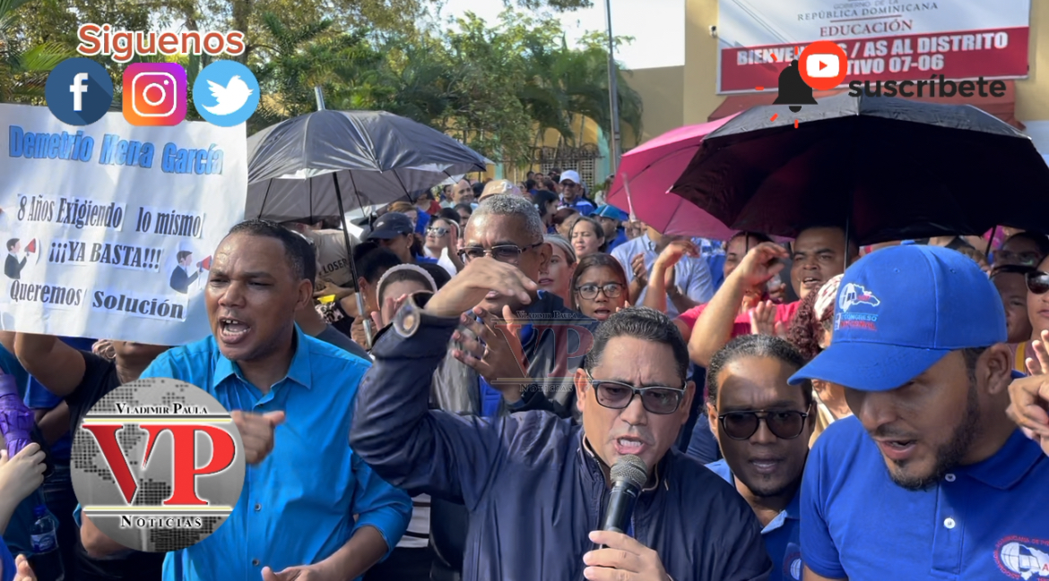 ADP realiza piquete protesta y ocupa distrito educativo 07-06 en SFM