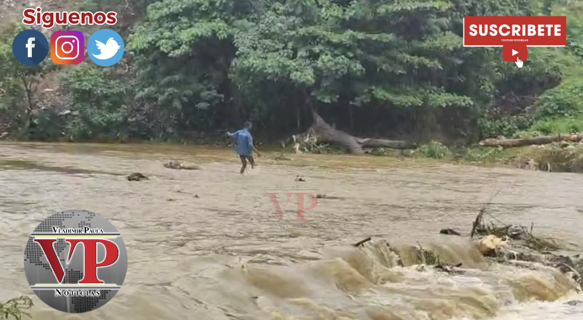 Lluvias provocan crecida de río y deja sector incomunicado en SFM