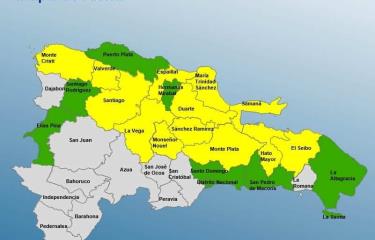 COE mantiene 21 provincias bajo alerta por vaguada en República Dominicana