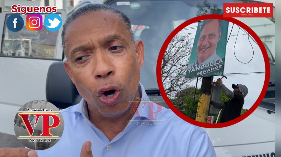 Alcalde Alex Díaz inicia desmonte de vallas con propanga politica en SFM