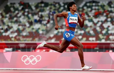 Marileidy Paulino llegó de primera en la competencia de los 400 metros en los Juegos Olímpicos de París 2024
