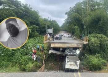 Muere conductor de camión que cayó en colapso de puente Don Juan en Monte Plata