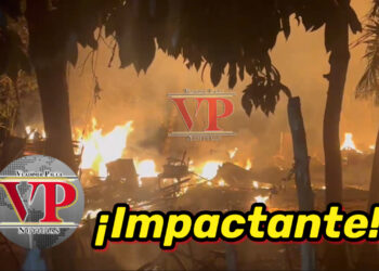 Voraz incendio reduce a cenizas varias viviendas en Los Cajuiles de Güiza SFM