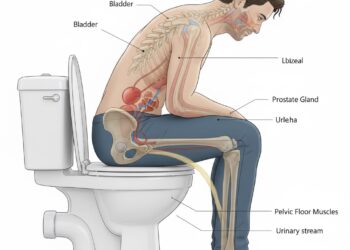 ¿Por qué los hombres deben orinar sentados?