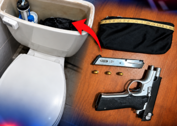 Hallan pistola dentro del tanque de un inodoro durante allanamiento en SFM