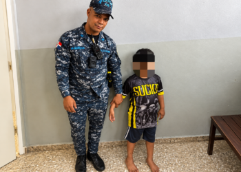 Policía Nacional localiza y pone bajo protección a niño reportado como extraviado en SFM