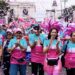 Cientos de personas participan en caminata contra el cáncer de mama en San Francisco de Macorís