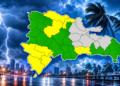 COE coloca nueve provincias y el Distrito Nacional en alerta amarilla y mantiene 16 en verde por lluvias