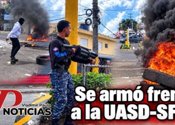 Estallan protestas en la UASD de SFM por parte de grupo estudiantil